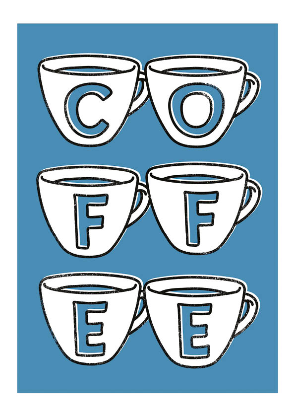 Coffee Cups Blue