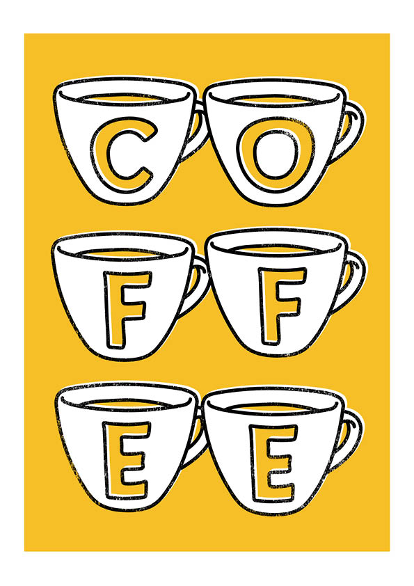 Coffee Cups Yellow