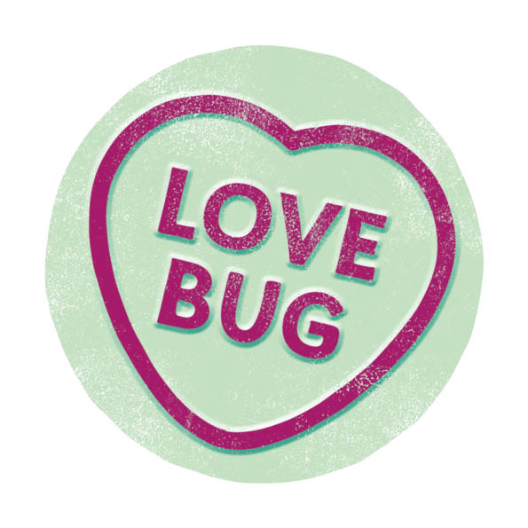 Love Hearts Love Bug Green