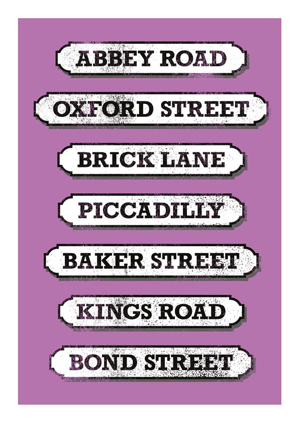 London Streets Purple