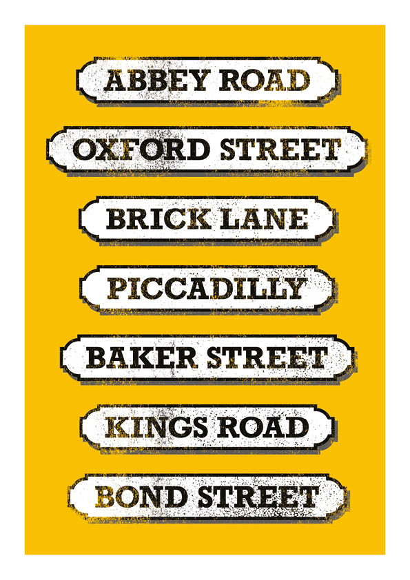 London Streets Yellow