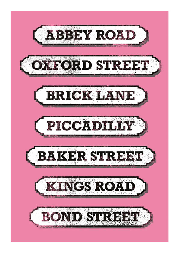 London Streets Pink
