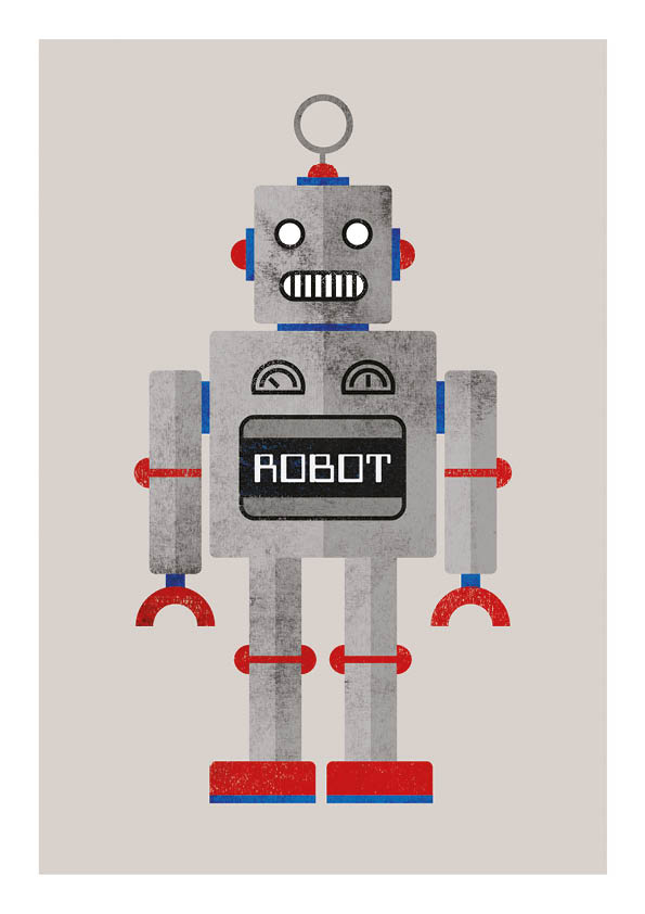 Retro Robot Silver