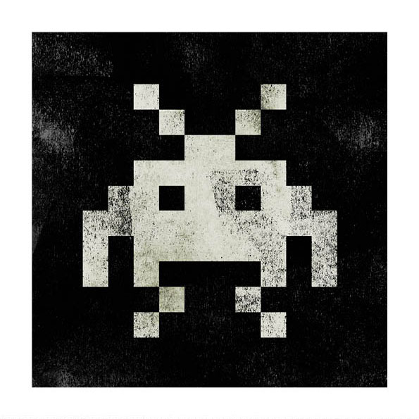Space Invader White