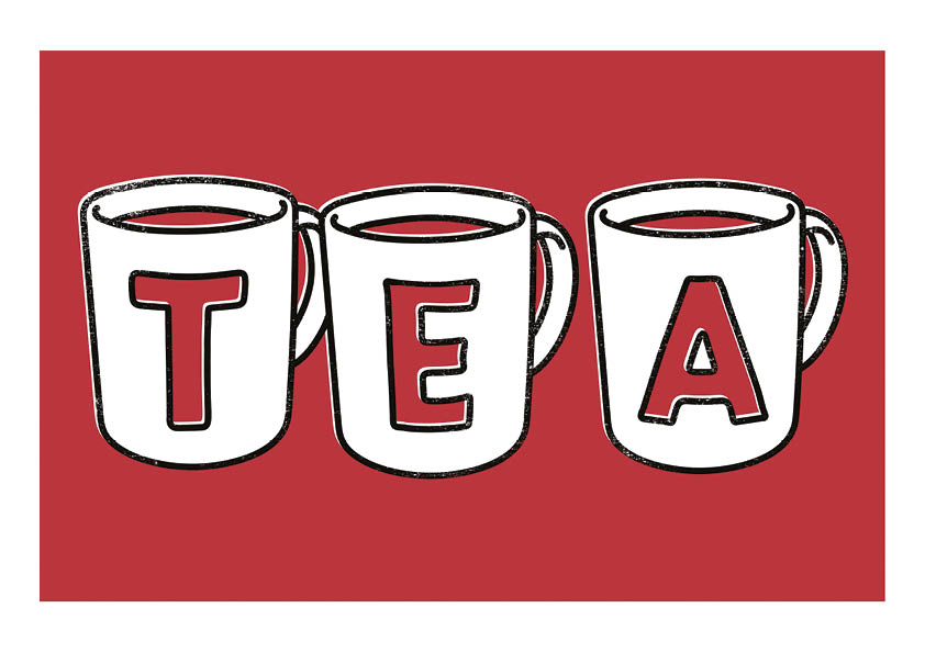 Cups of Tea Red