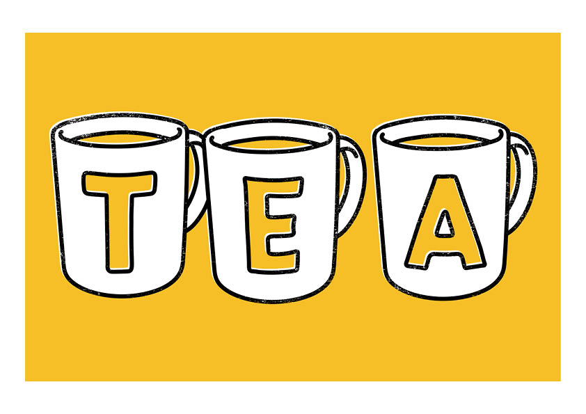 Tea Cups Yellow